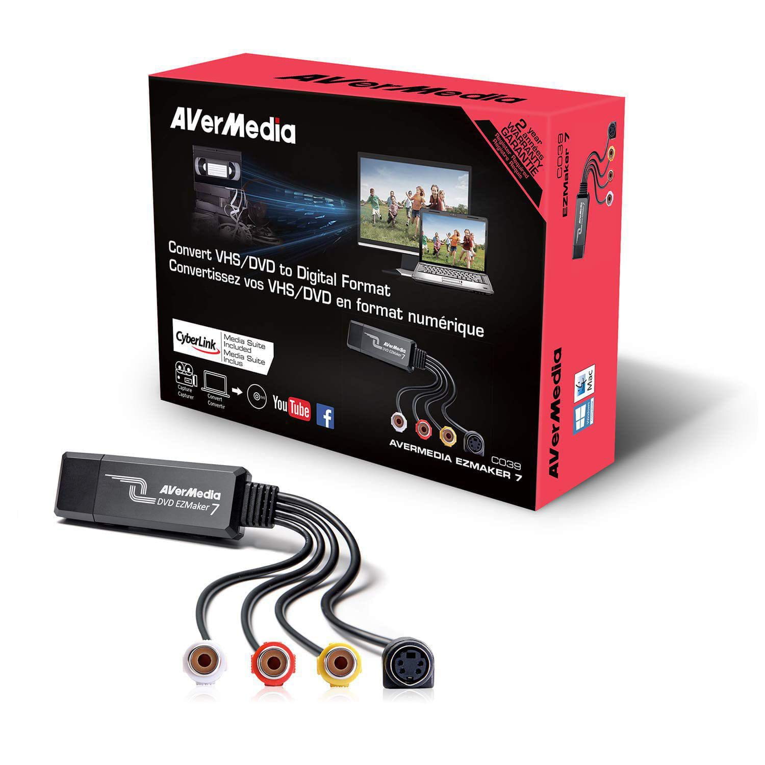 AVERMEDIA Enregistreur vidéo EZMAKER 7, USB 2.0