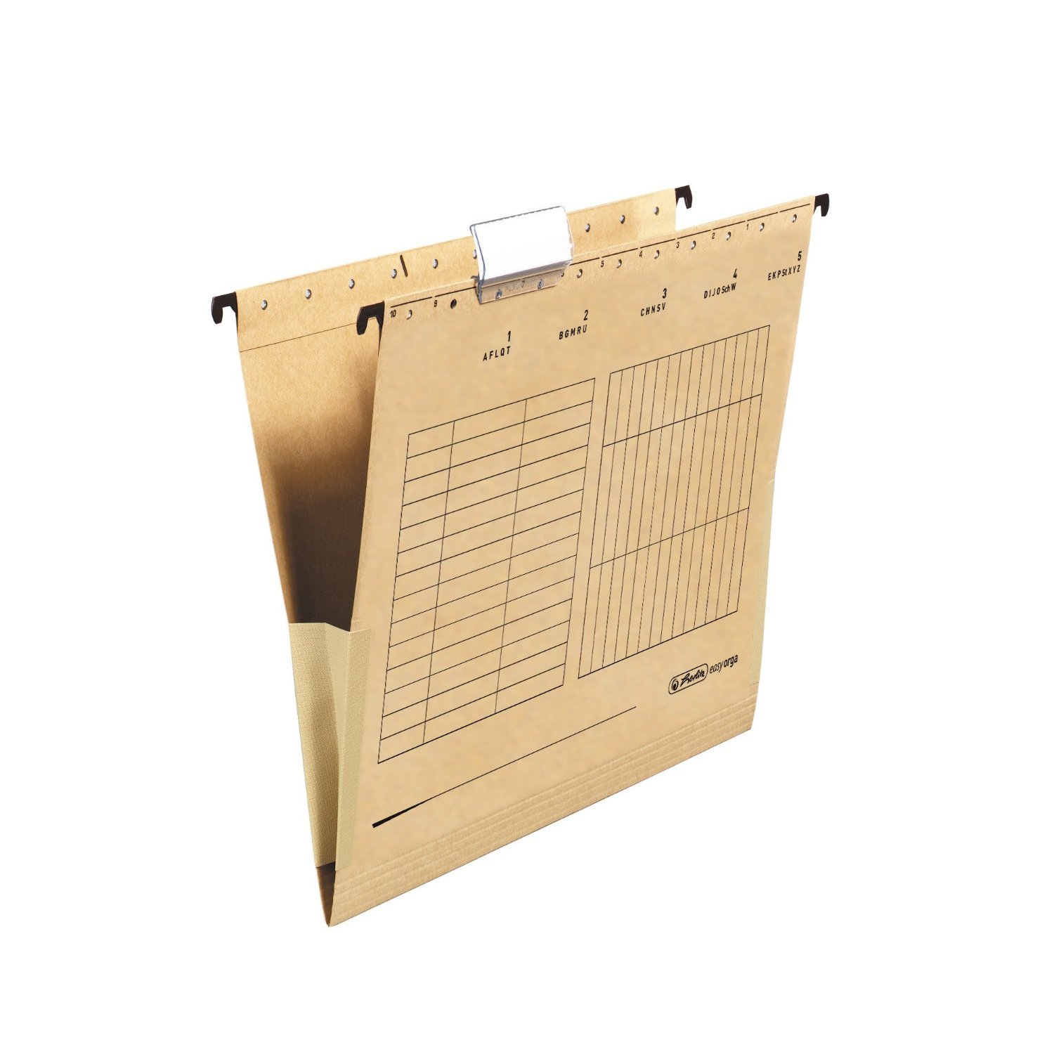 Herlitz 10843373 Hängetasche A4 mit Leinenfröschen, braun (100 Stück)