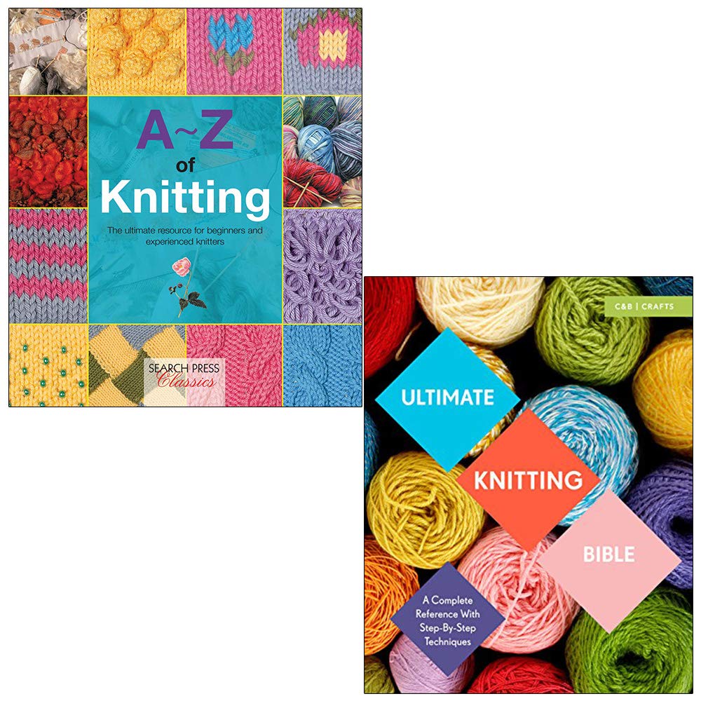 A-Z of Knitting By Country Bumpkin & Ultimate Knitting Bible By Sharon Brant 2 Books Collection Set