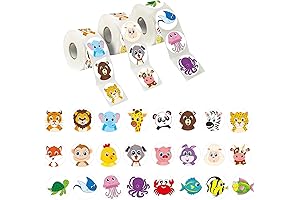 Bulk 1500PCS Animal Stickers for Kids: Delightful Round Assortment