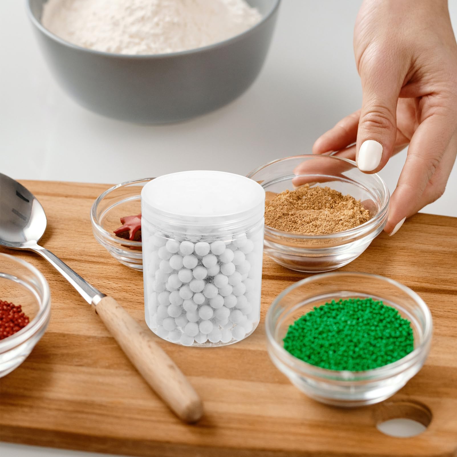Hitzebeständige Keramik Backbohnen 9-10mm Wiederverwendbar Selbstgemacht Backzubehör zur Vermeidung von Schrumpfen und Blasenbildung Beim Backen von Kuchen und Torten
