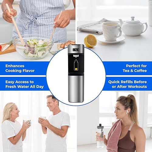Miniatura 7 de iSpring Dispensador de enfriador de agua sin botella con filtración de 4 etapas, probado por SGS 99% de PFAS, plomo, eliminación de cloramina,