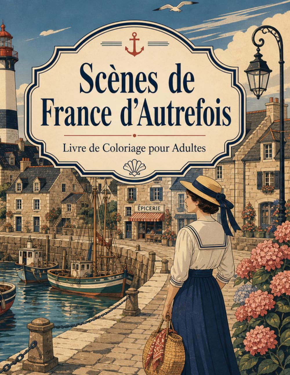 Livre de Coloriage Monochrome Affiches Rétro Françaises pour Adultes: Une escapade nostalgique en noir et blanc inspirée des grandes publicités touristiques