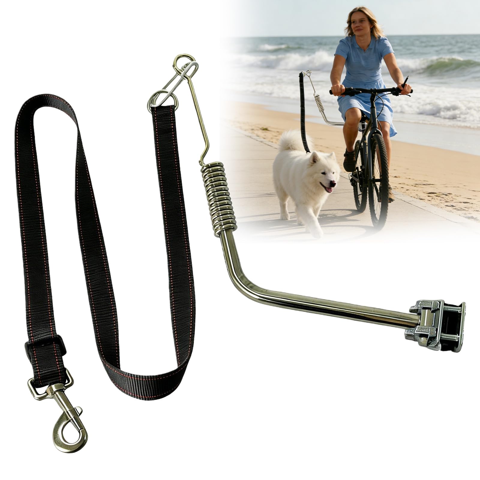 Laisse De Vélo pour Chien: Vélo pour Chien Mains Libres, Installation Et Démontage Facile, Pet Dog Bicycle Leash pour Le Jogging, L'entraînement, Le Cyclisme Et L'extérieur