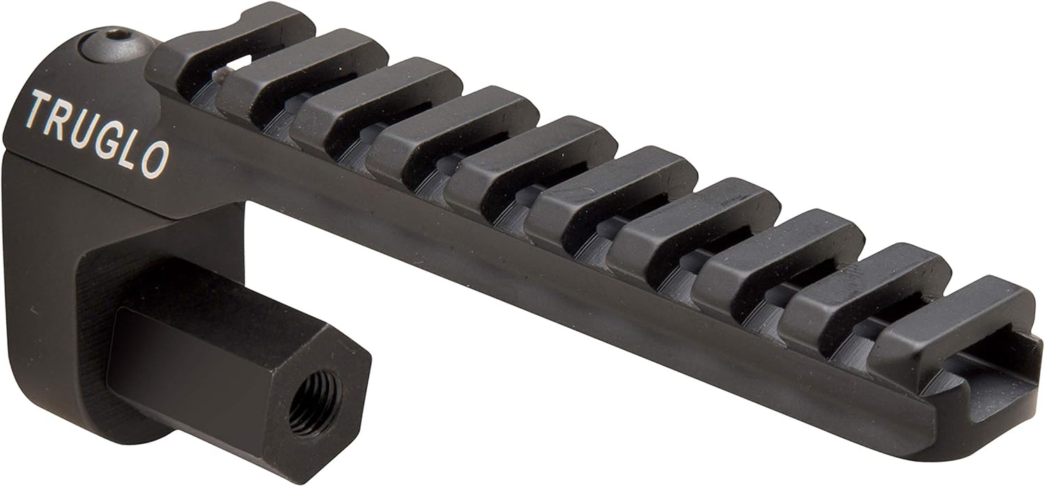 TRUGLO Universal Picatinny Rail Mount Versatile Durable Aluminum Hunting Bowfishing Accessories Holder with 9 Rail Slots