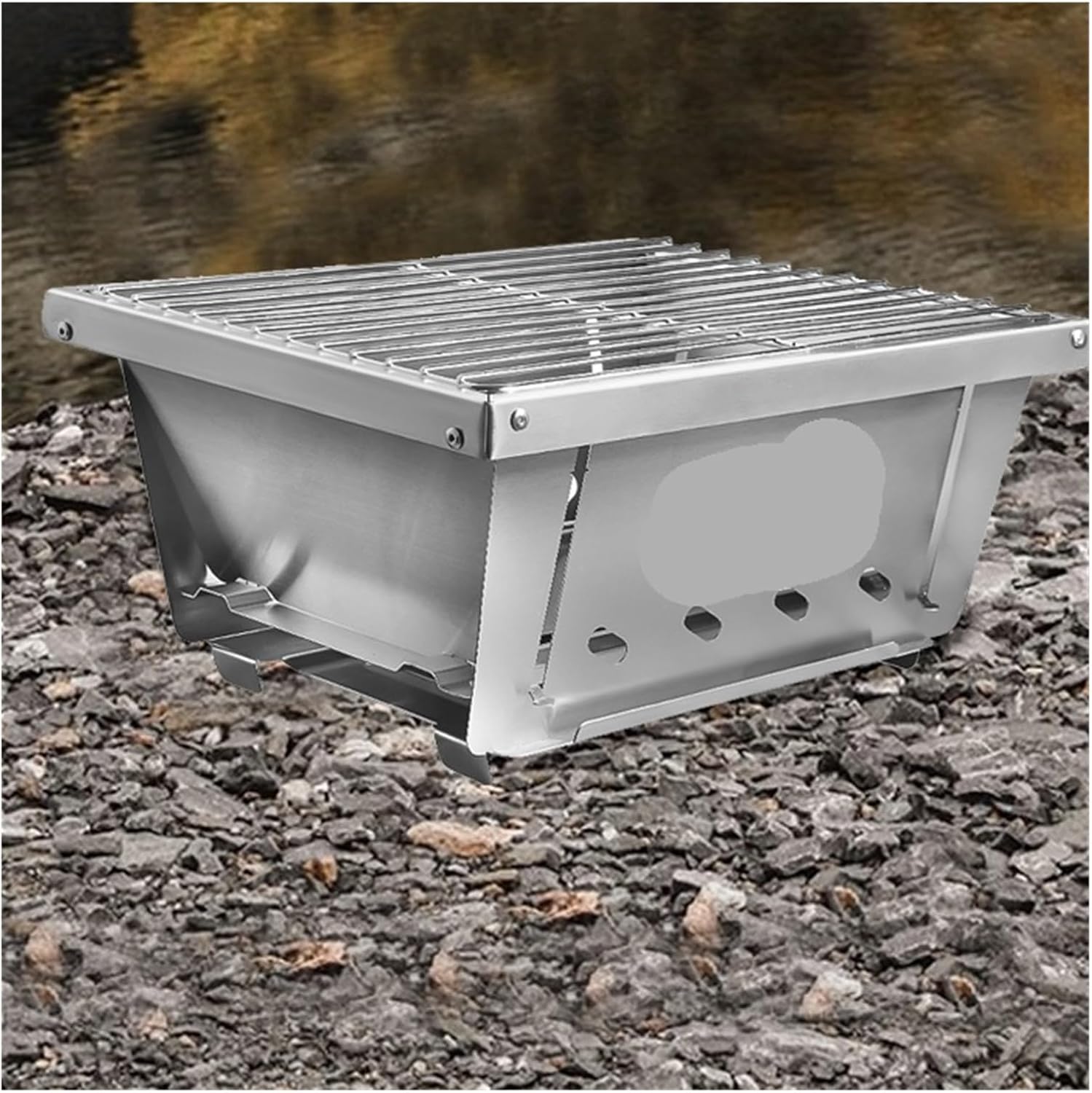 304ステンレススチール製バーベキューグリル、ポータブルアウトドアストーブ、IGTテーブル、折りたたみ式薪キャンプに対応