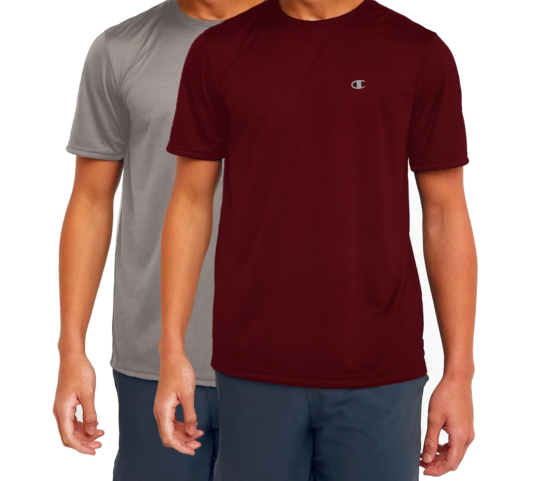 champion t shirts for men big and tall - 2 pack performance moisture wicking tee