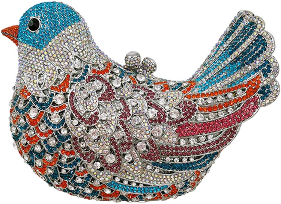 Womens Evening-Bag Chain Luxury-Handbag Rhinestone Wedding Ladies Clutch-Purse Bird