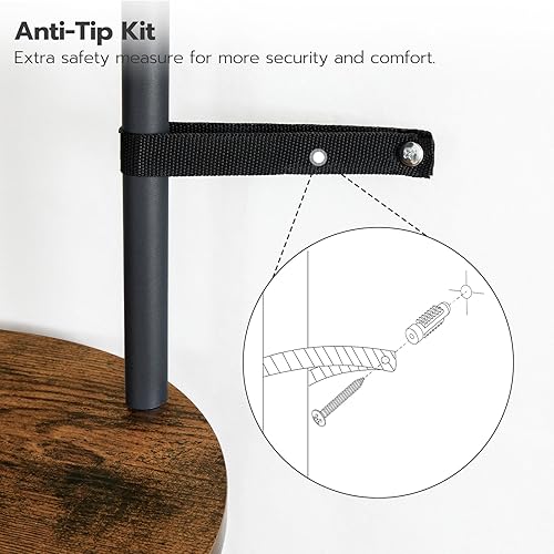 Miniatura 9 de HOOBRO Estantería abierta de 5 niveles, estantería arqueada industrial, estantes de almacenamiento de madera, marco de metal, organizador de
