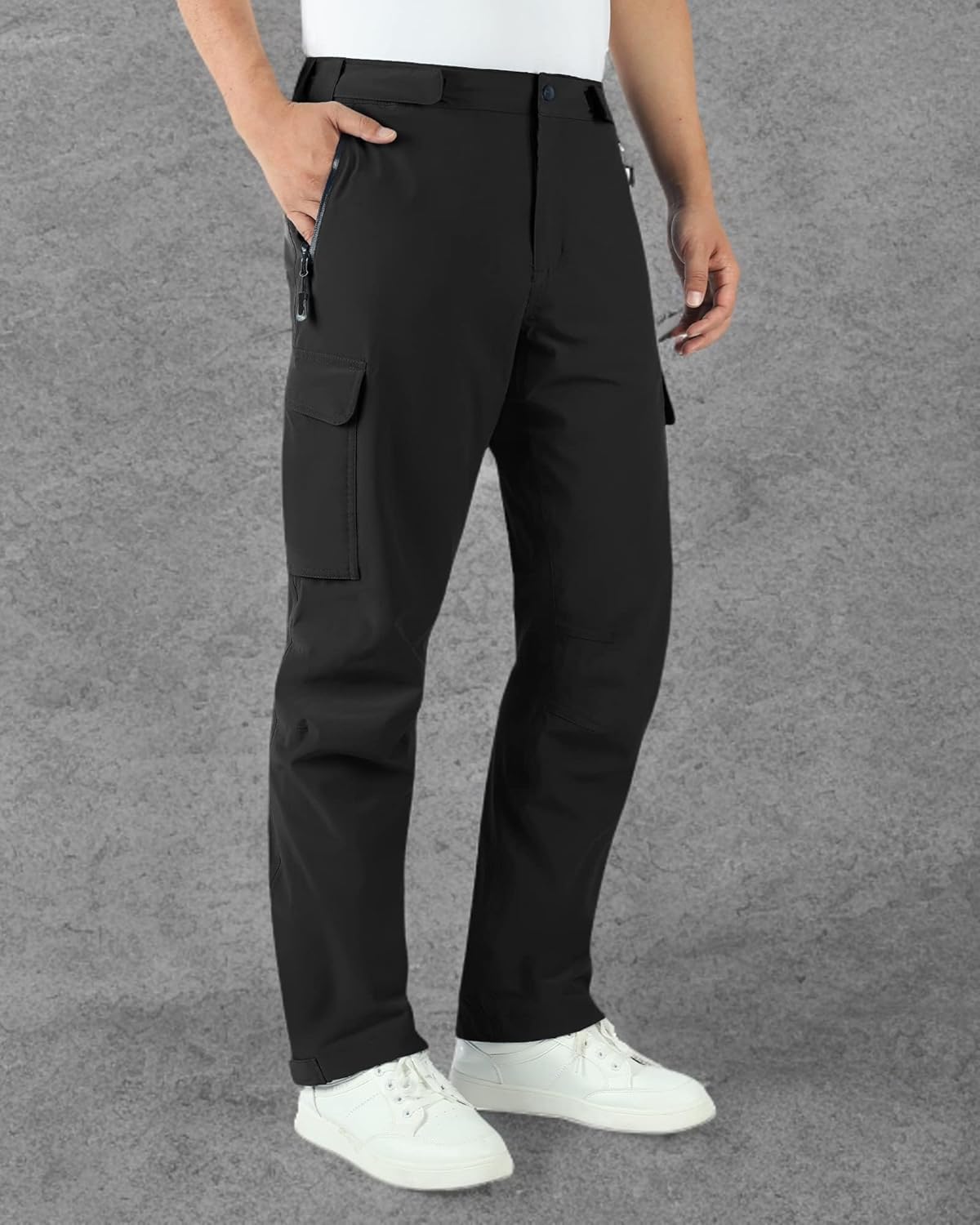 Outdoor Ventures Men's Rain Pants, Lightweight Breathable Waterproof Golf Rain Over Pants for Hiking Fishing Travel - Image 6