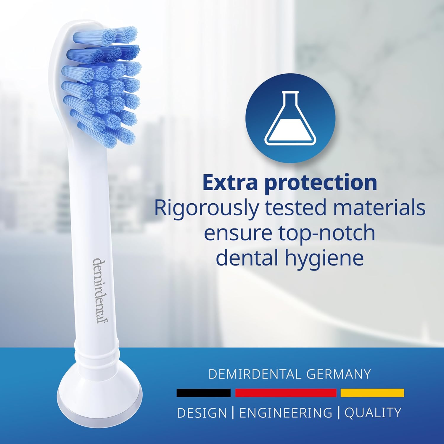 Toothbrush Heads mini Medium Compatible with Philips Sonicare Toothbrush Heads - Small Medium Replacement Heads - Daily Precision Brush Heads - White - Replaces HX6028-8 Pack