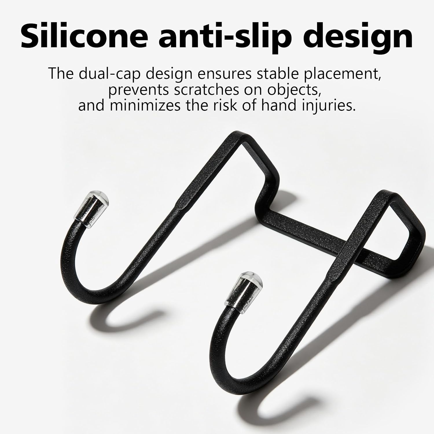 12 Pcs Over The Cabinet Hooks,Double S Shaped Heavy Duty Metal Hooks with Non-Scratch Tips,No Drilling for Kitchen,Closet,Bathroom image 5
