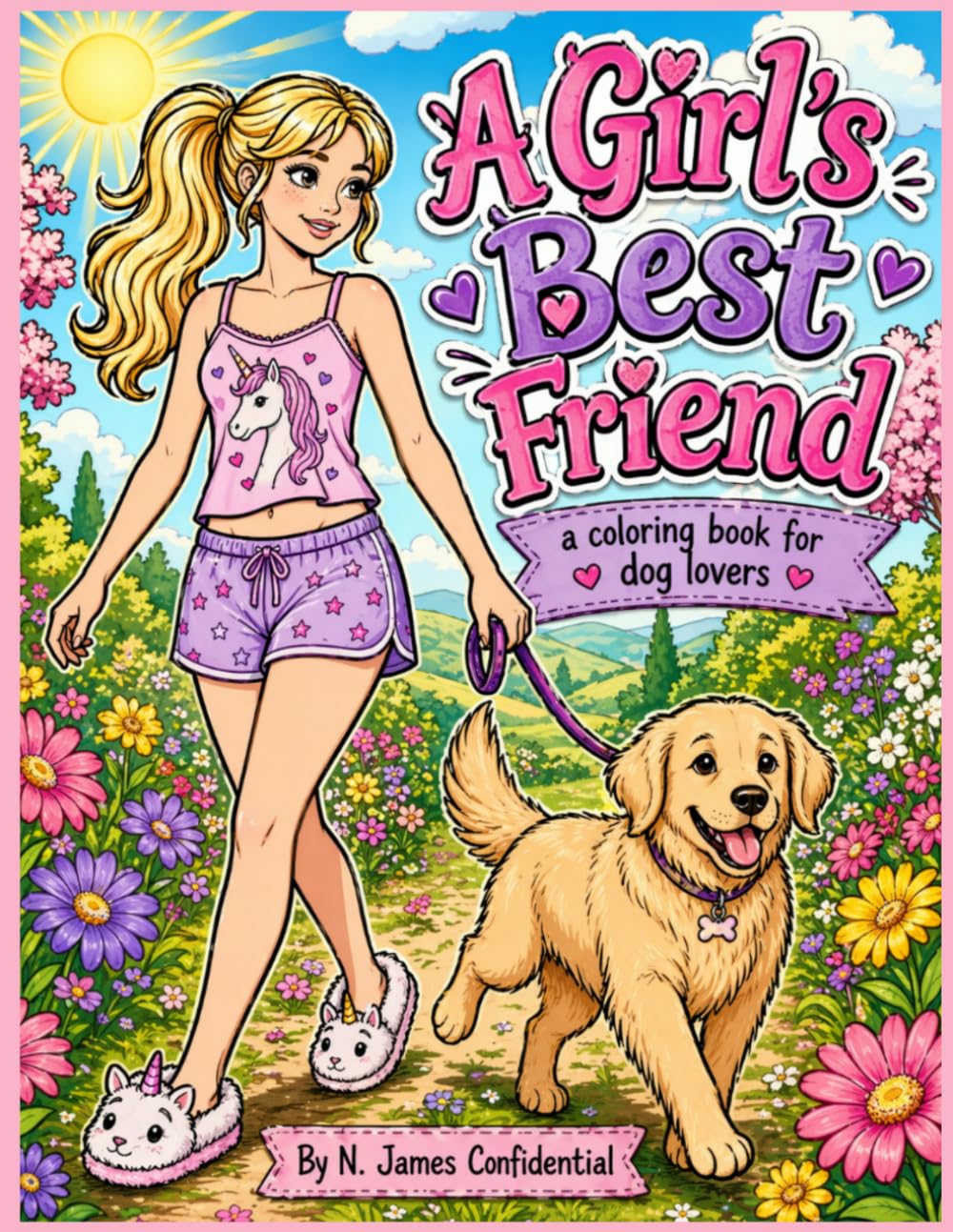 A Girl's Best Friend: A coloring book for dog lovers