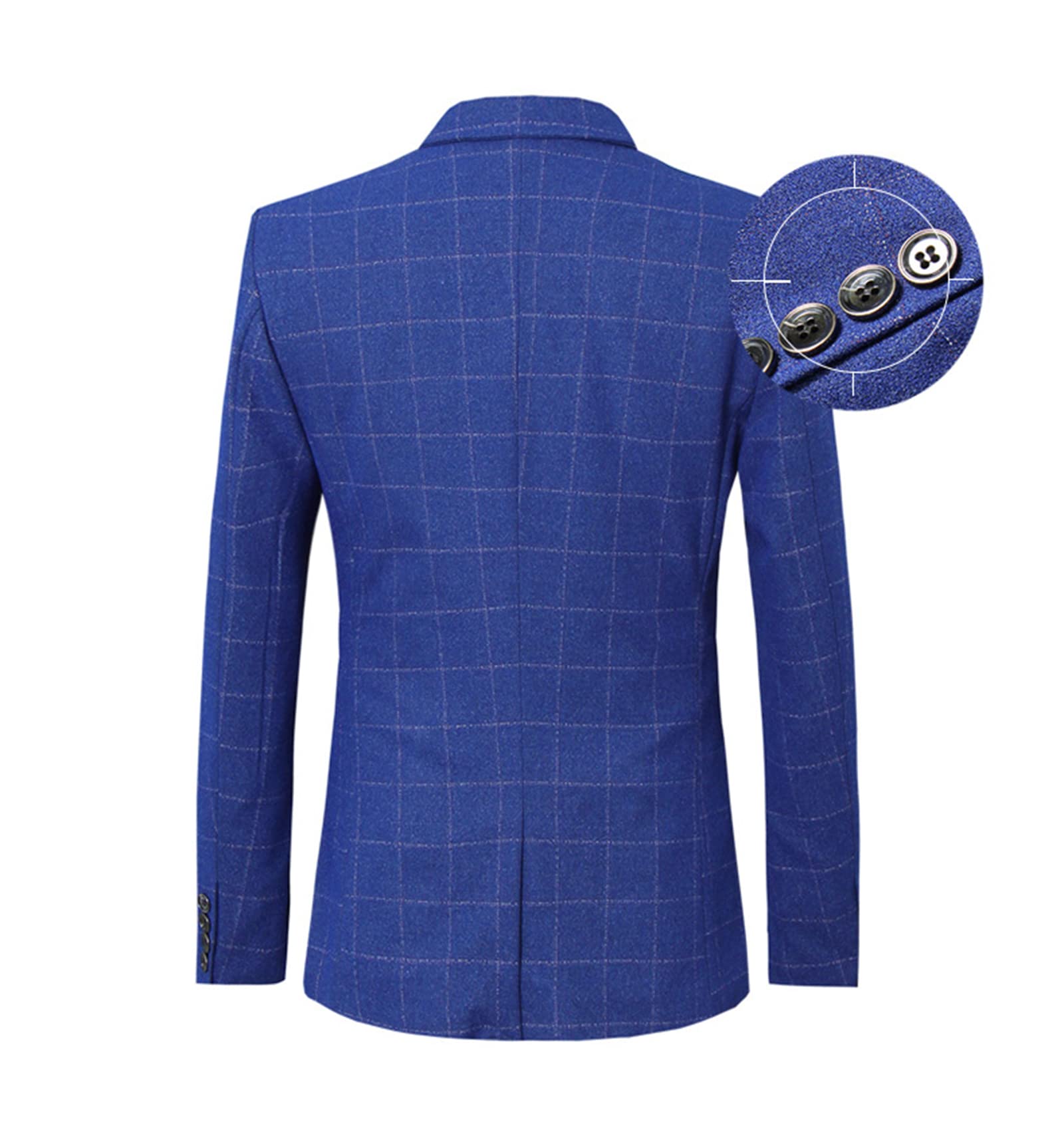 Costume Homme 3 Pièces Slim Fit Mariage – Smoking Carreaux Élégant Blazer, Gilet & Pantalon – Affûté Et Confortable