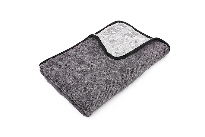 Rag Company干燥毛巾 - 70/30混合韩式微纤维，快速干燥无划伤，冰灰色