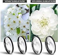 Vista 5 de GREEN.L 55mm Close-up Filter Set(+1,+2,+4,+10), Professional Macro Filter for Camera Lens