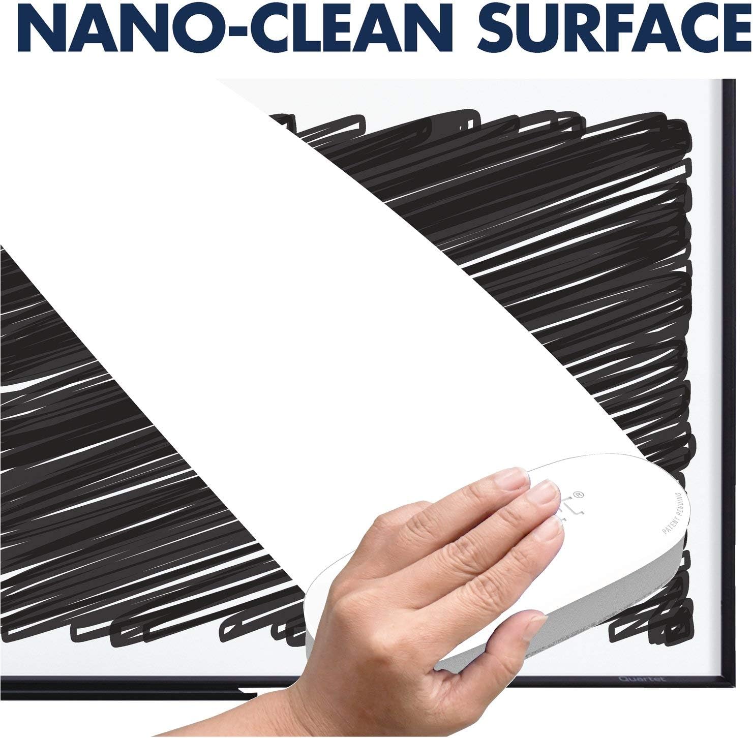Quartet Magnetic Dry Erase White Board, 3' x 2 Whiteboard, Nano-Clean Surface Resists Ink Stains, Black Aluminum Frame (SM533B)