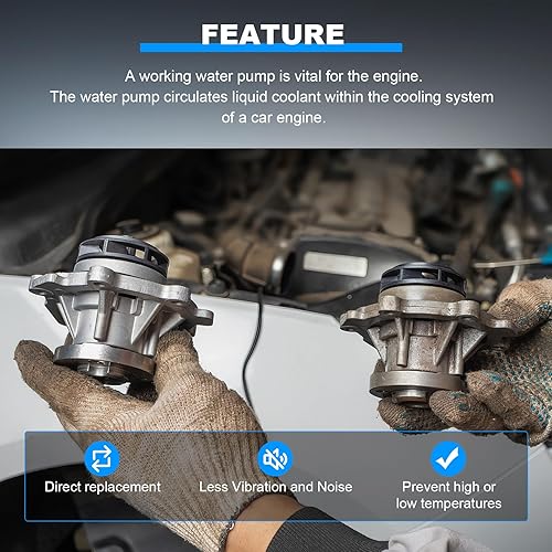 Miniatura 4 de ECCPP Bomba de agua para 2005-2010 C-hrysler 300 D-odge Challenger Charger Magnum J-eep Commander Grand Cherokee 6.1L 5.7L bomba de agua de alto