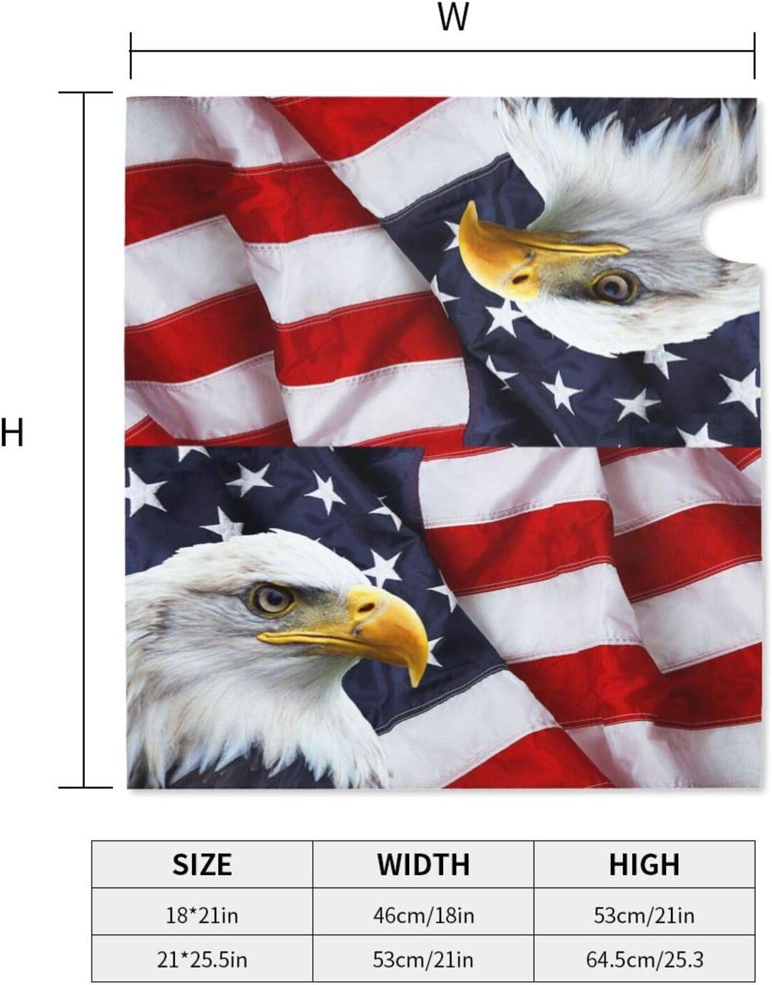 American Flag Welcome Magnetic Mailbox Cover, Mailbox Wrap Decorative for Garden Yard Home 25.5x21 in
