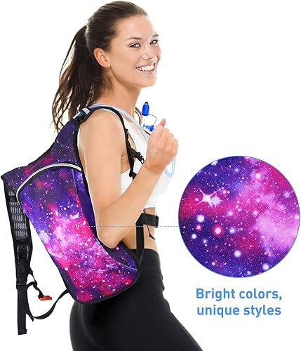 Miniatura 6 de Rave Hydration Pack, Hydration Backpack with 2L Hydration Bladder, Festival Essential Water Backpack for Hiking, Running, Cycling, and Music