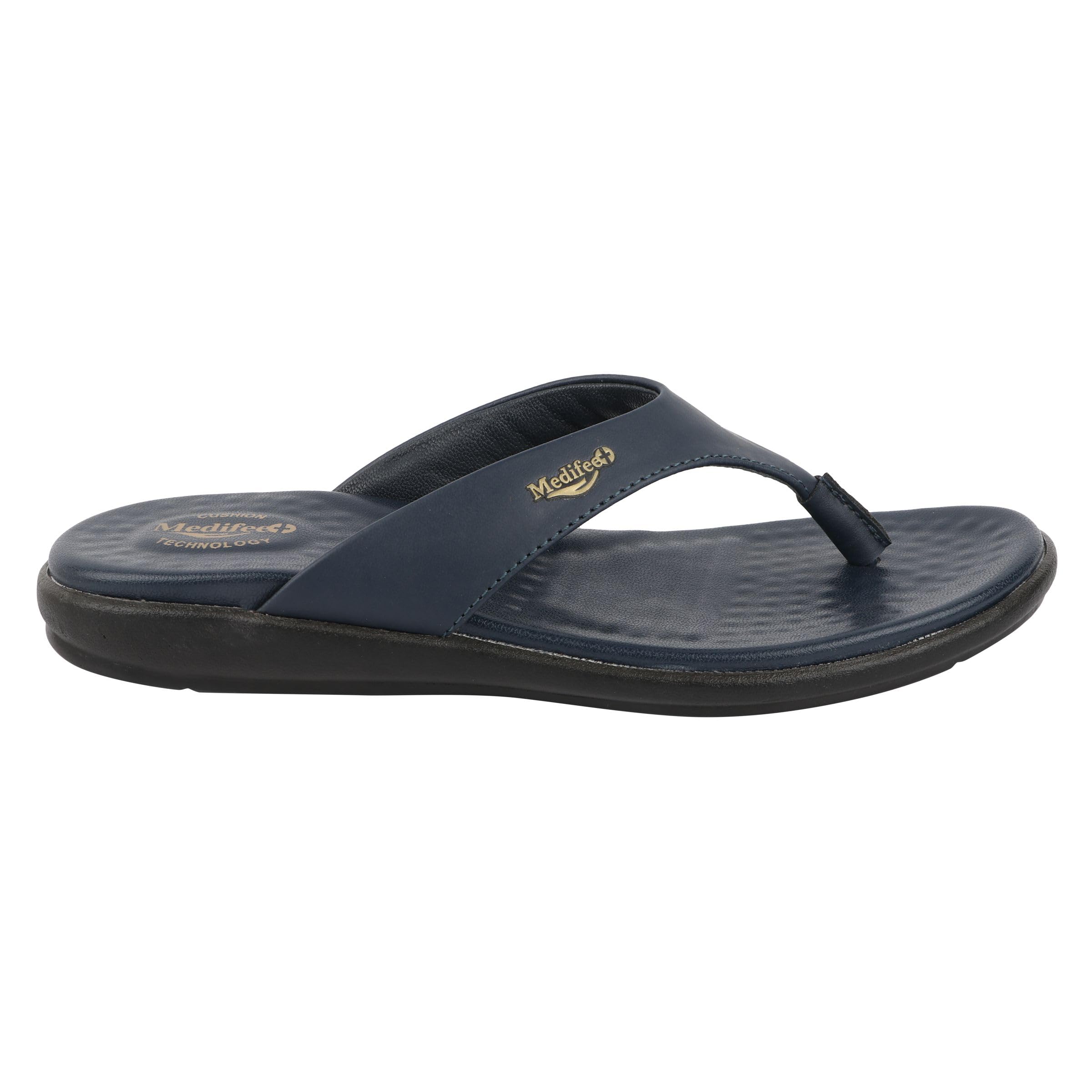 Medifeet Womens Solid V-mono Sandals (BLUE, 4) (B0CRHJ2X3P) Amazon Price History, Amazon Price Tracker