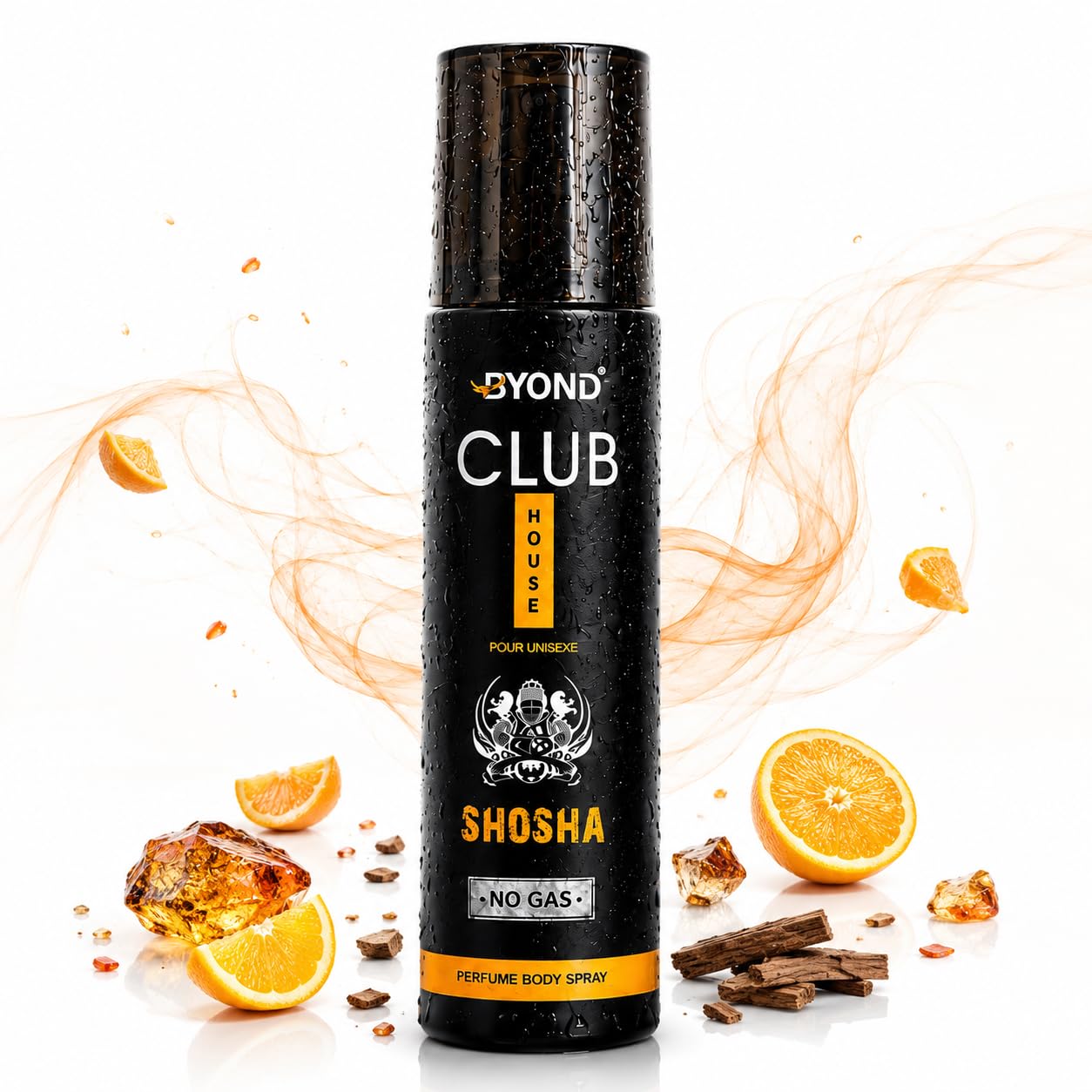 Byond Club House Shosha No Gas Body Spray, Long Lasting Deodorant with Spicy and Floral Fragrance,140ml Perfume for- Men & Women-image-16