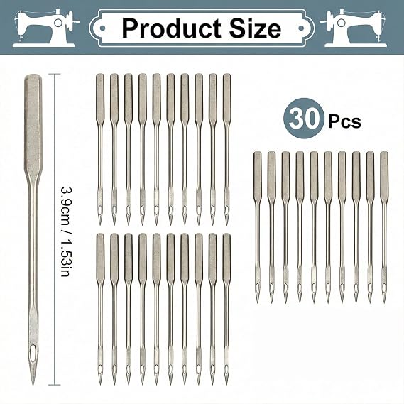 30 Pcs Sewing Machine Needles,Universal Size 90/14 Heavy Duty Needle Denim