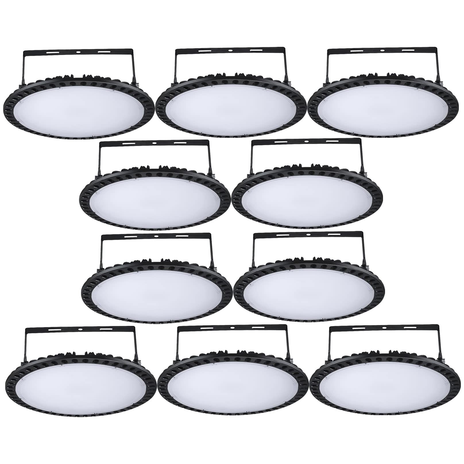 LED High Bay Lighing 300W 24000Lm Ultra Thin UFO Highbay Light Fixtures 6500K Daylight White Barn Lights for