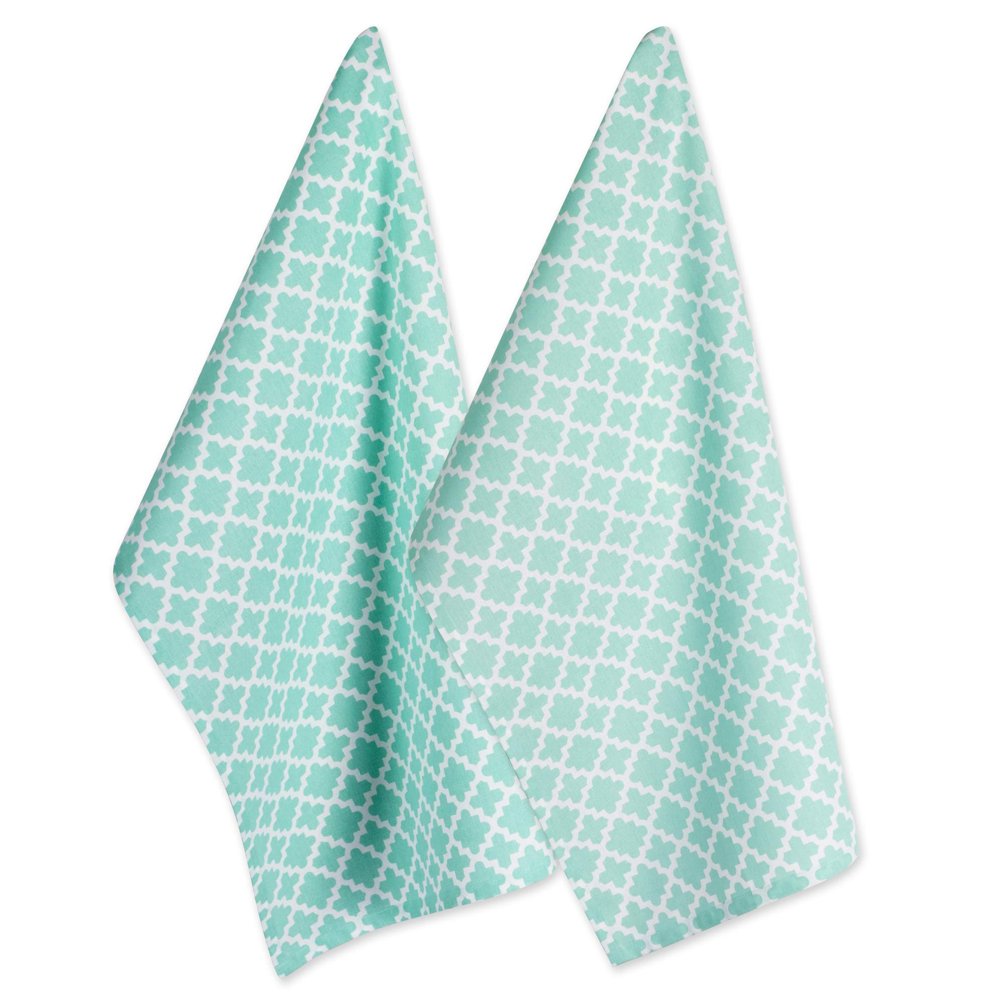 DII Fast Dry Flour Sack Tea Towels, Set of 2-Aqua, Cotton, Dishtowel Set