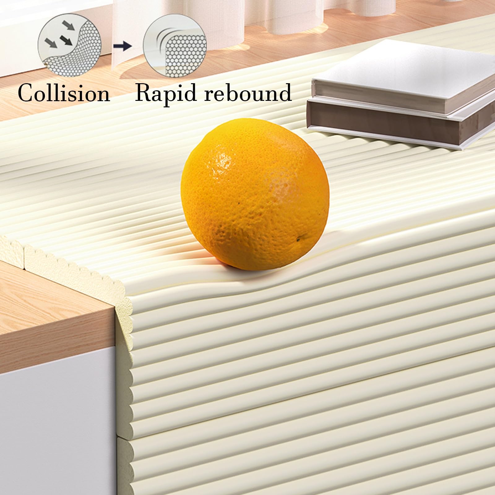 Striscia Protettiva for Bordi Larghi A Forma di W, Paracolpi di Sicurezza for Angoli di Mobili, Protezione for Angoli, for Parcheggi, Officine E Magazzini(Gray,6M)