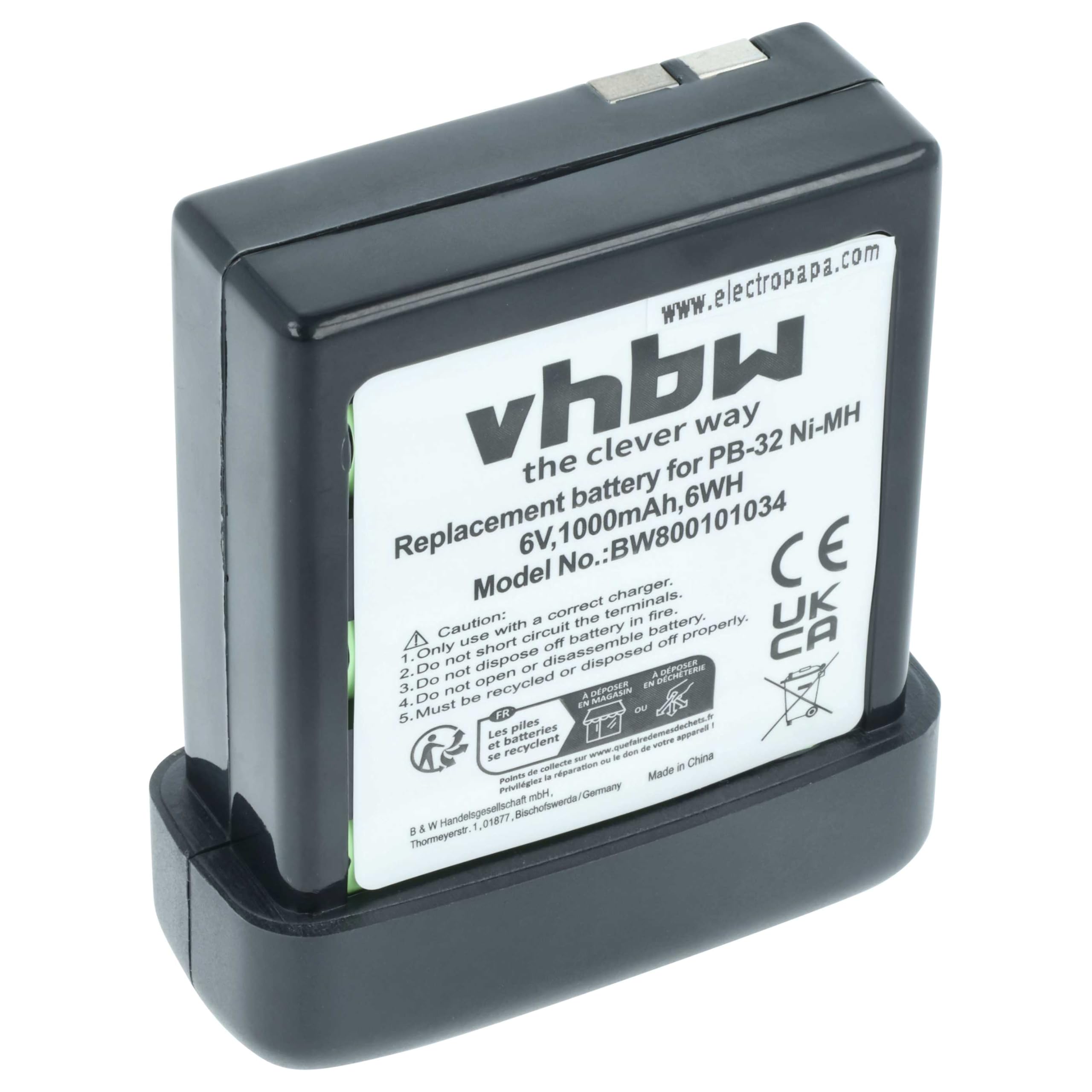 Bateria (1000 mAh 9,6 V) nadaje się do wymiany KENWOOD PB-34