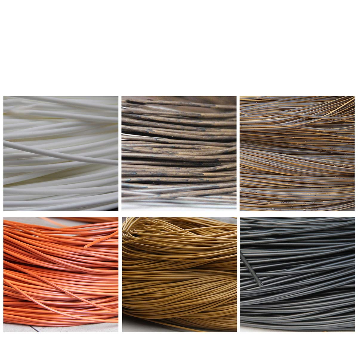 YebiO 500G (70M) Gradientowe Płaskie Tkanie Rattanu, Szerokość 8Mm Syntetyczny Rattan Naprawa Dzianina Materiał Plastikowy Rattan Dla Majsterkowiczów Handmadeniture Krzesło Kosz Stołowy/Wood Grain/3Mm