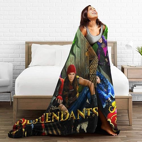 Miniatura 5 de Descenddants - Manta de franela de forro polar para adultos, acogedora manta de microfibra de felpa para todas las estaciones, para hombres, 50 x 40