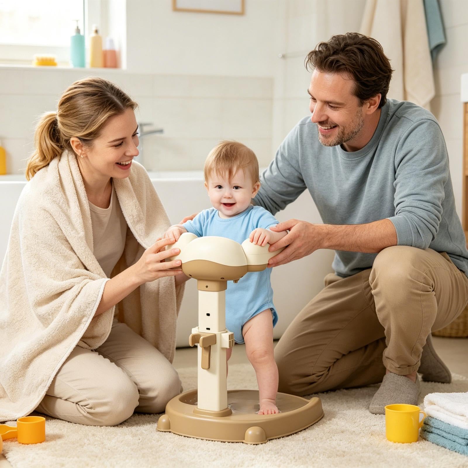 Soporte de Ducha Infantil Soporte Ajustable | Sujetador de Ducha Antideslizante para el Infantil Para Apartamento, Viaje, Hotel, Bañera, Hogar, Niñas Y Niños