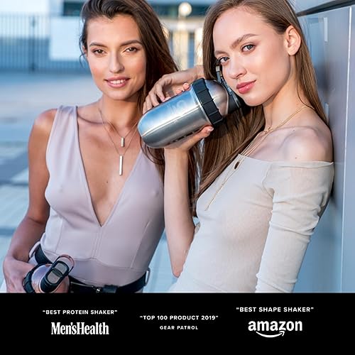Miniatura 9 de SHAKESPHERE Botella agitadora de acero inoxidable  Botella mezcladora de proteínas aislada de 24 onzas para bebidas calientes y frías, ideal para