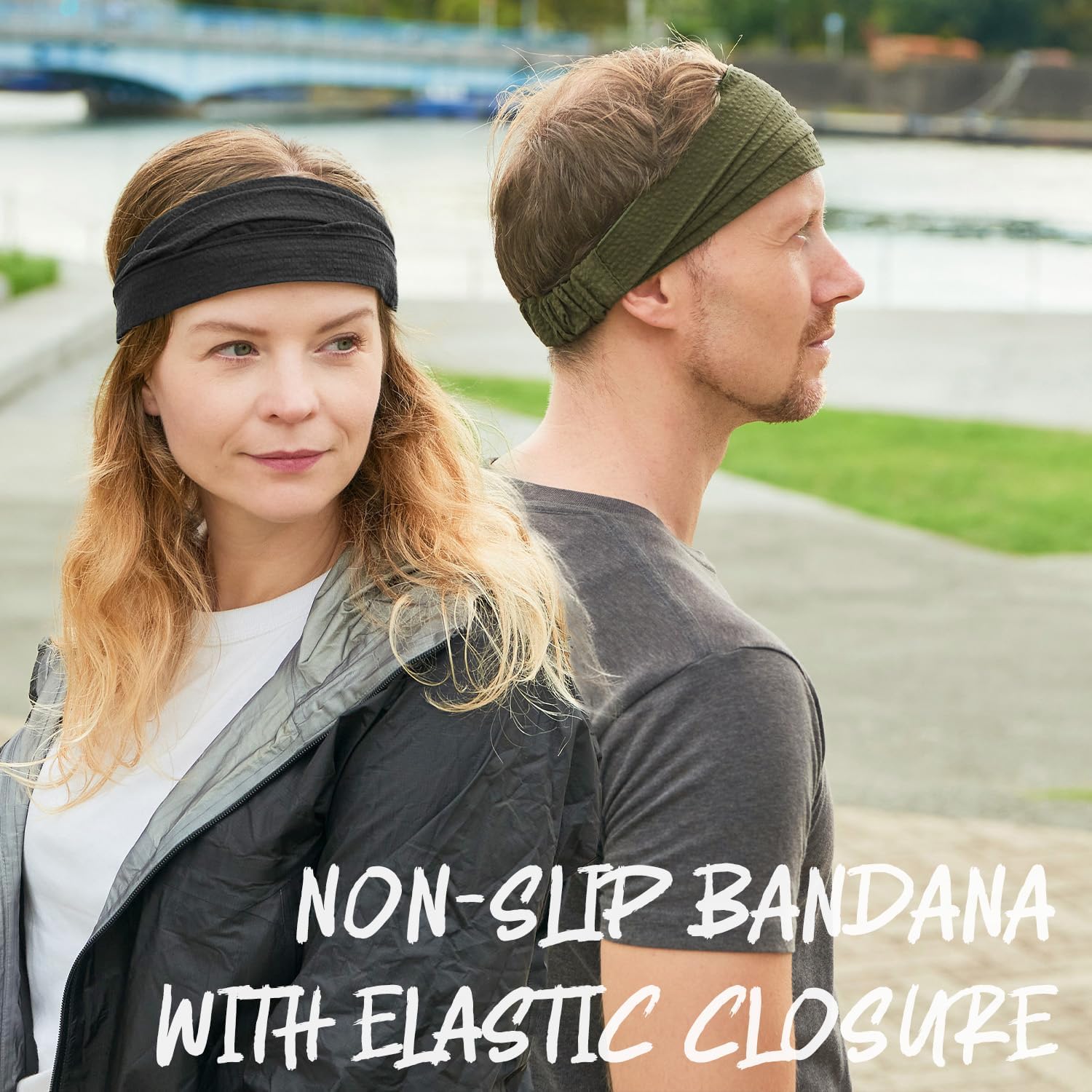 CHARM 100% Cotton Bandana Head Scarf for Women, Mens Headband, Lightweight Ren Faire Hair Band Made In Japan