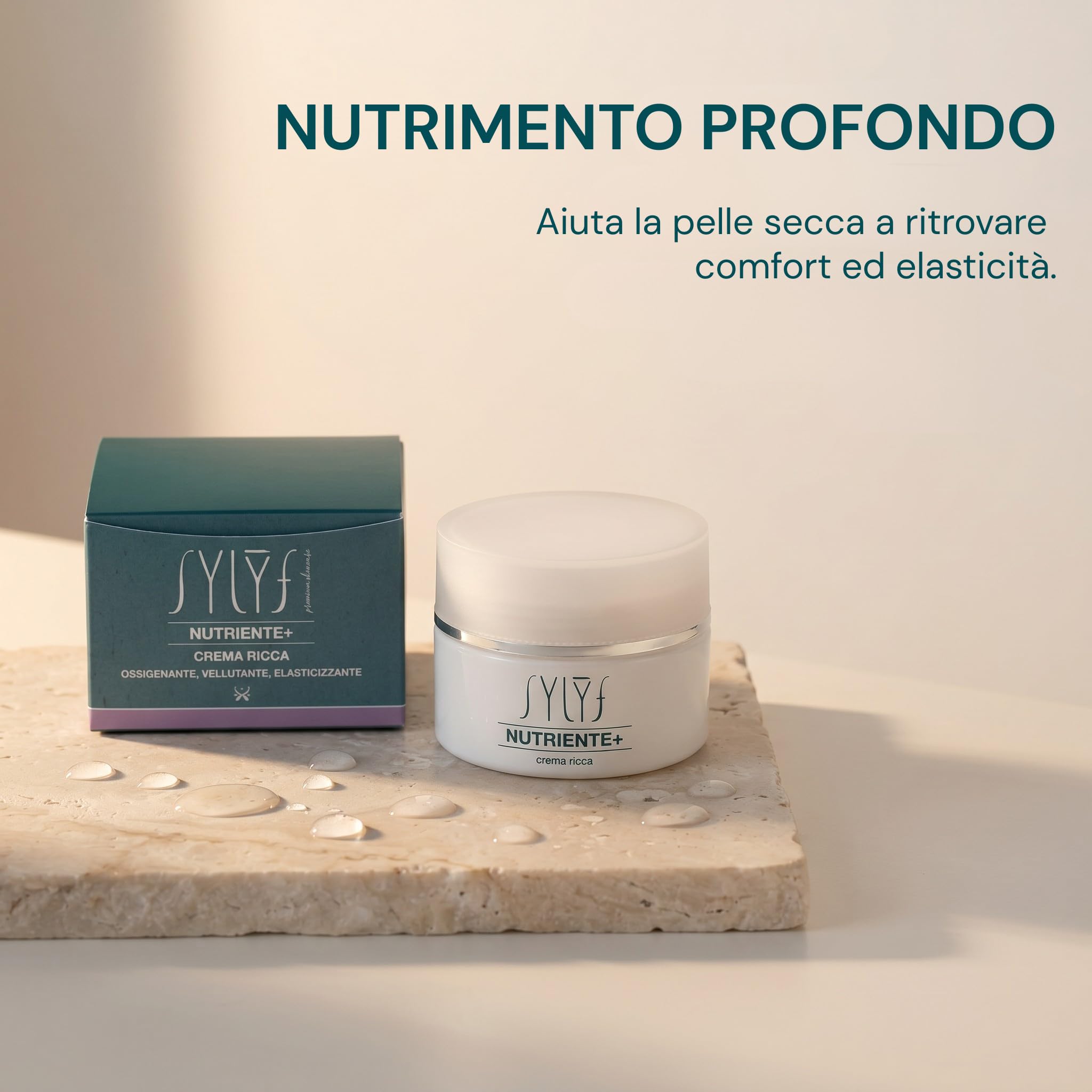 SYLYF Crema Viso Nutriente+ | Pelle Secca e Disidratata | Idrata e Nutre Intensamente | Con Aloe Vera e Vitamine C ed E | 40 ml