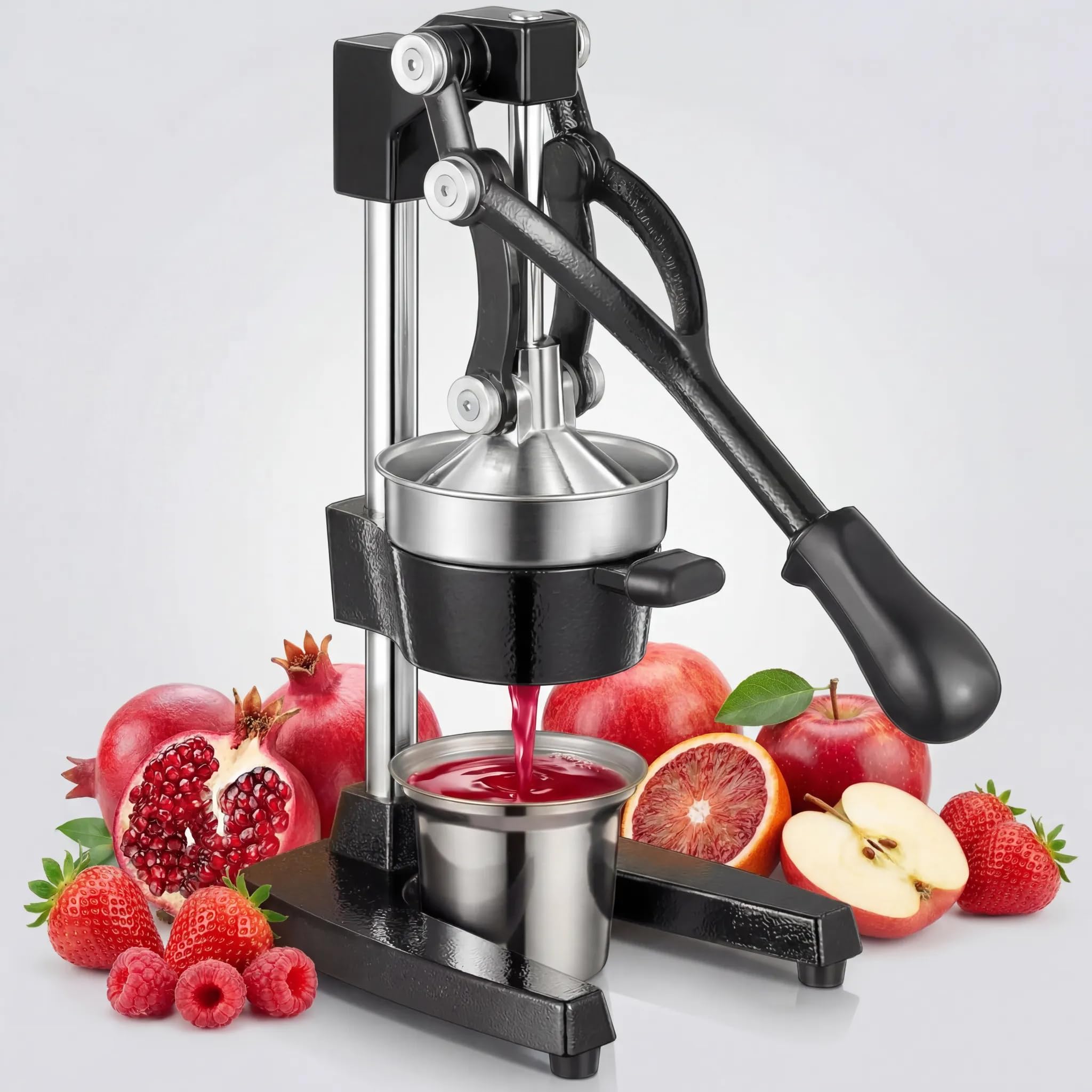 Juice Presser Manual - Exprimidor de naranjas de acero inoxidable manual y exprimidor de granada, acero inoxidable 304, exprimidor manual para cítricos, estable y potente