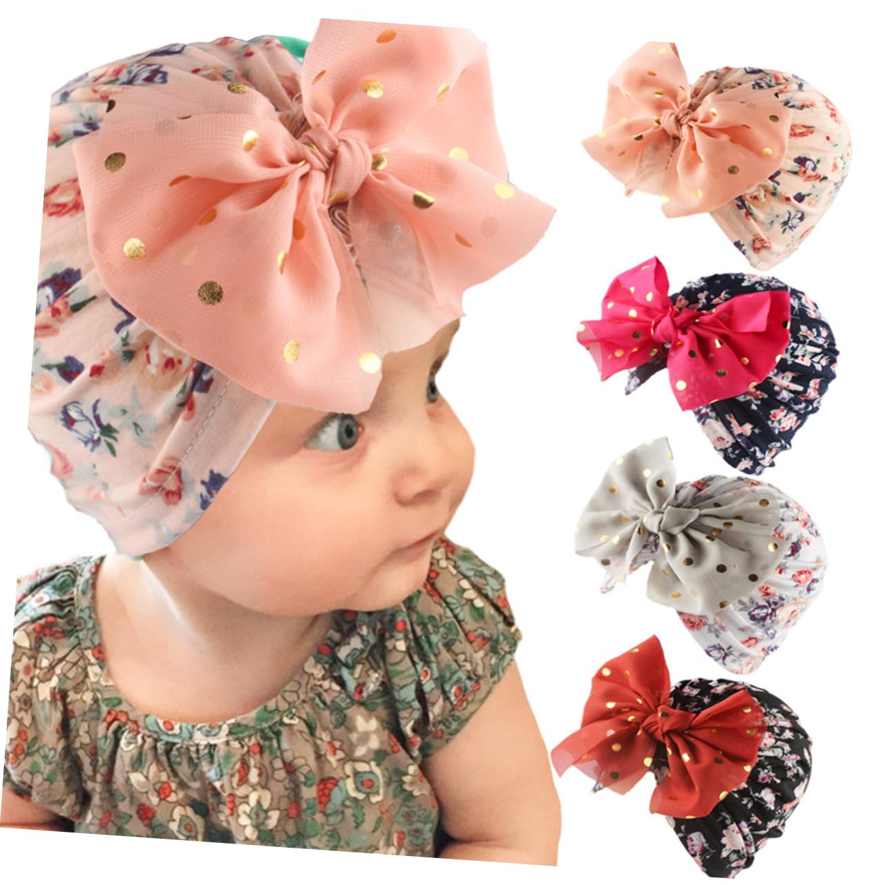 Beavorty Gorro Turbante para Bebés Accesorios De Fotografía para Recién Nacidos para Cumpleaños Y Ocasiones Especiales