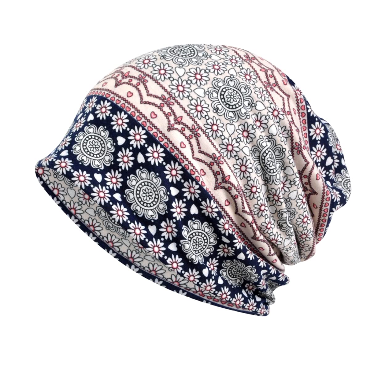 Men's Women's Slouchy Blended Cotton Summer Winter Beanie Skull Multicolor Cap (SB3033A, Free Size)-image-9