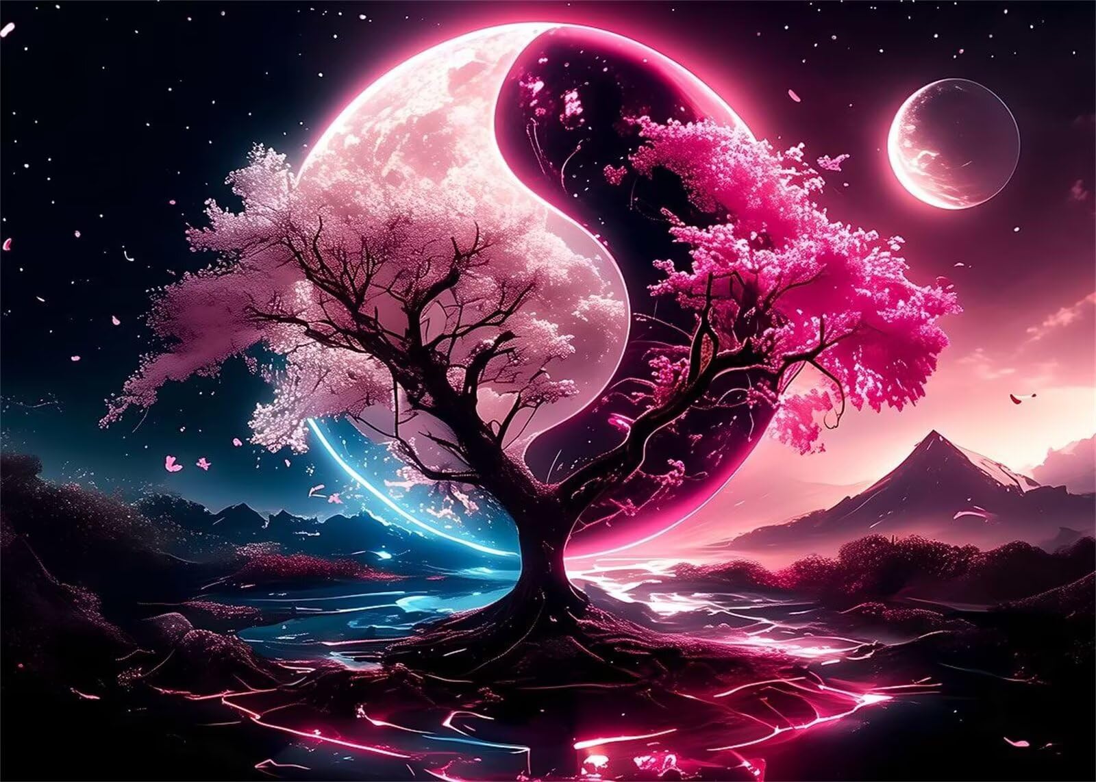 Puzzle 2000 Pieces Adultes Arbre Yin Yang 100 x 70 cm Puzzle Adulte Jeu éducatif défi Jouet Puzzle Impossible 2000 Pièces Puzzles