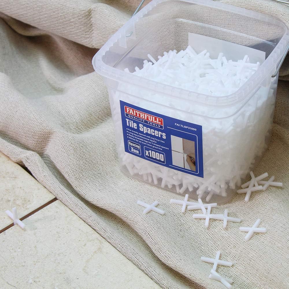 Faithfull Tile Spacer Long Leg 3mm (Tub 1000)