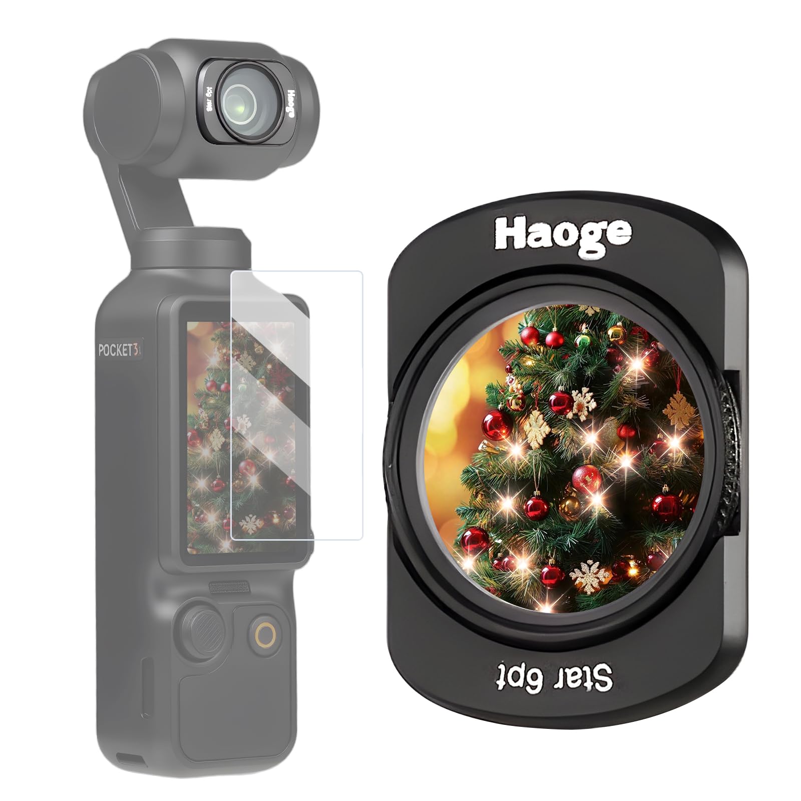 Haoge Pocket 4 Magnetic 6 Points Star Light Filter for DJI Osmo Pocket 3 4
