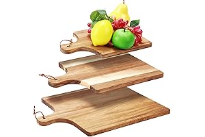 Tioncy Acacia Wood Cutting Board Set