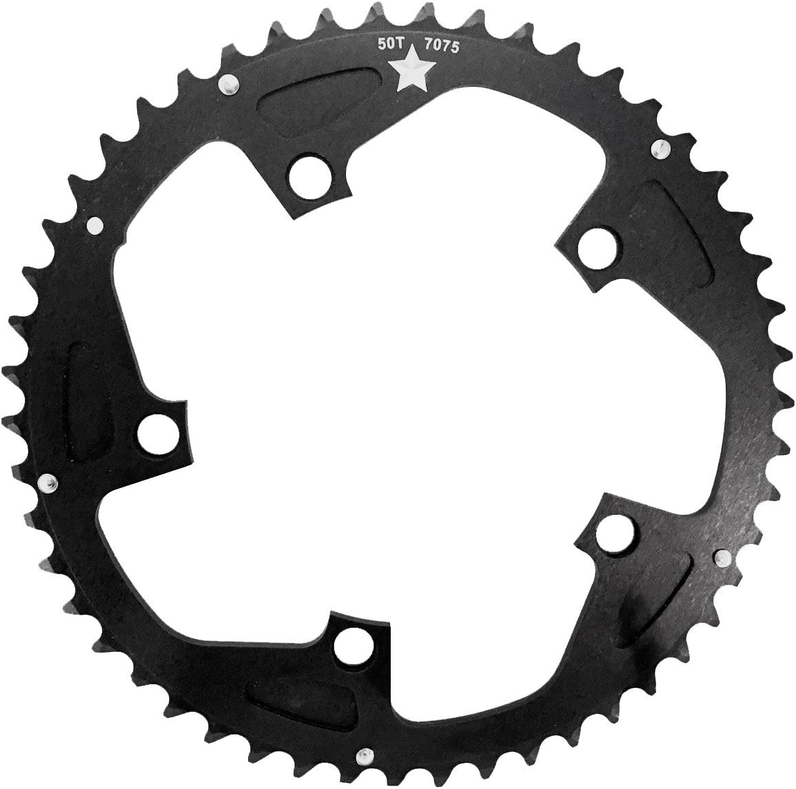USAMade 130mm BCD 5-Bolt SharkTooth Pro CXR Road/Cross Chainring Made in USA
