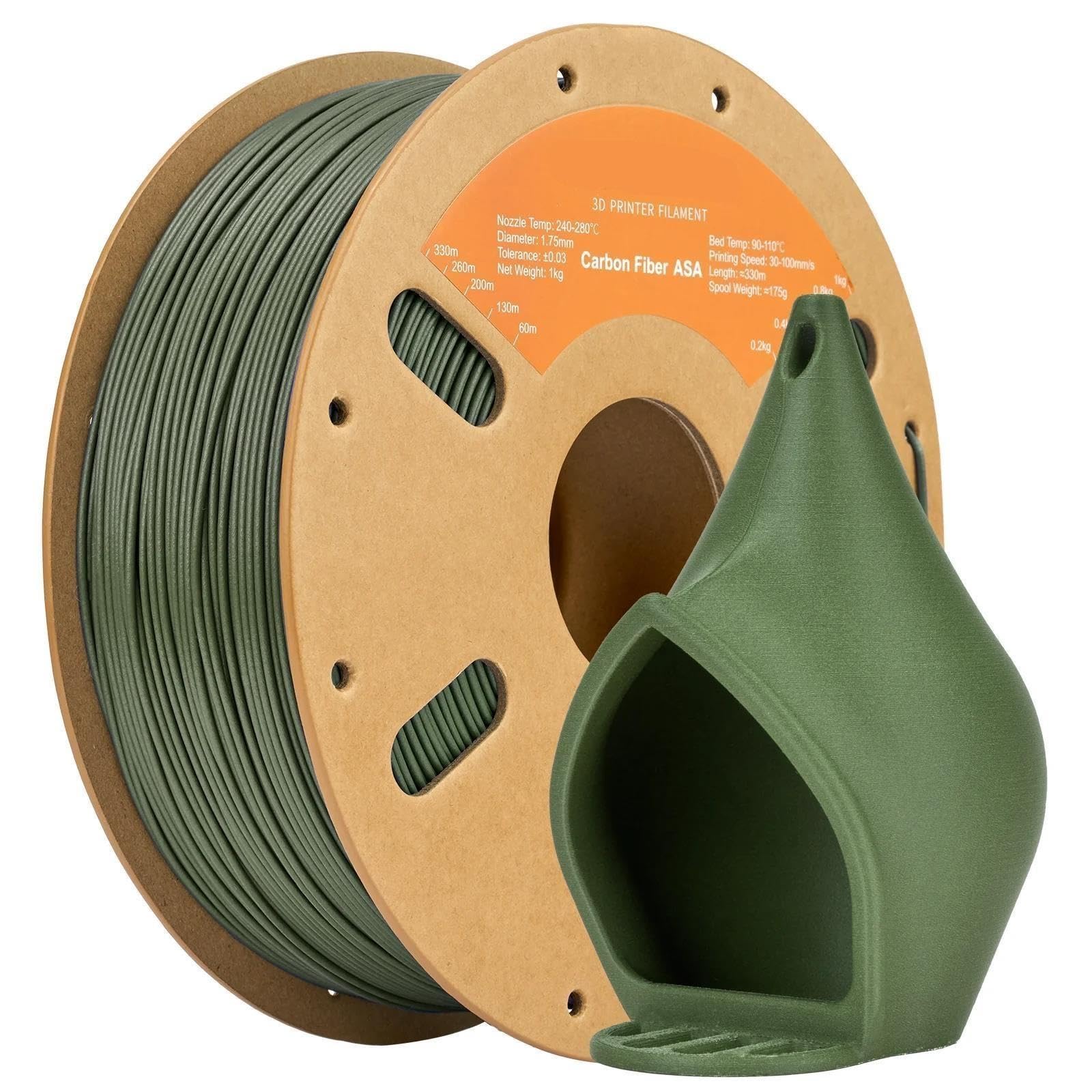 Filamento For Stampante 3D In Fibra Di Carbonio ASA‑CF Da 1,75 Mm