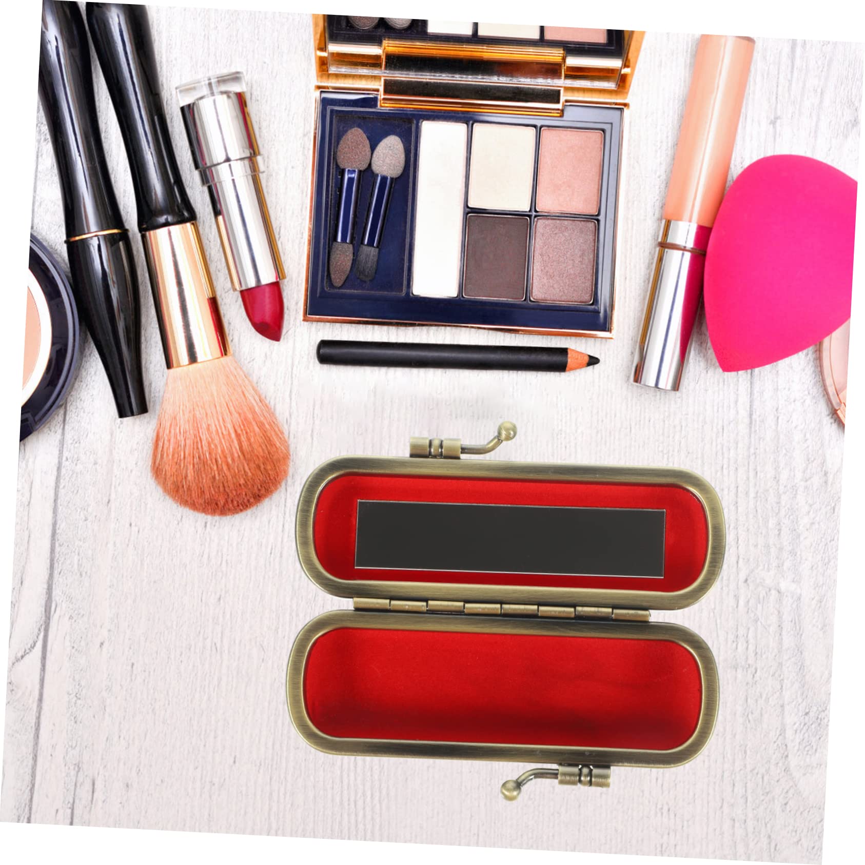 MAGICLULU Contenitore Per Rossetto Singolo Da 3 Pezzi Piccolo Contenitore Per Rossetto Scatola Portatile Per Donne Custodia Per Con Specchio