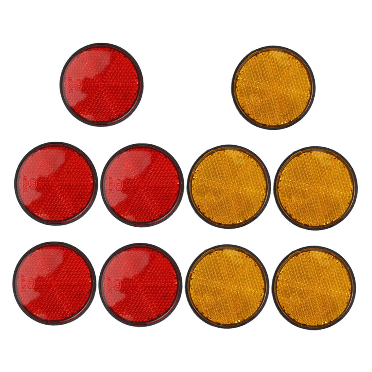 ifundom 10pcs Bicycle Rear Reflectors: Safety Round Lattice Bike Reflectors for Night Cycling - Reflective Warning Panels for Motorcycles Bicycles Scooters