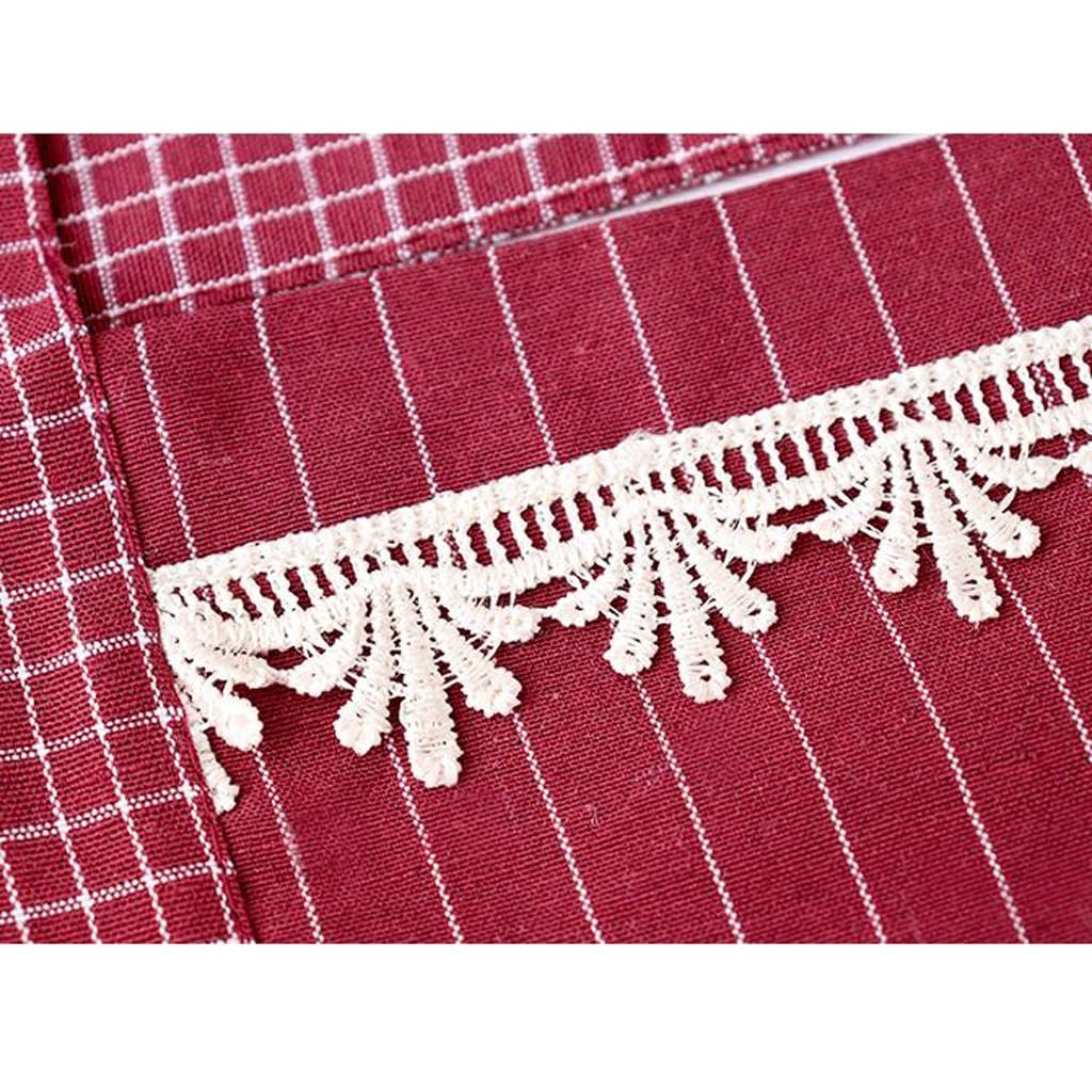 SSDD Cocina de Cocina casera, con una Hermosa Moda de Estilo Occidental Delantal de la Moda de los instintos. (Size : Red)