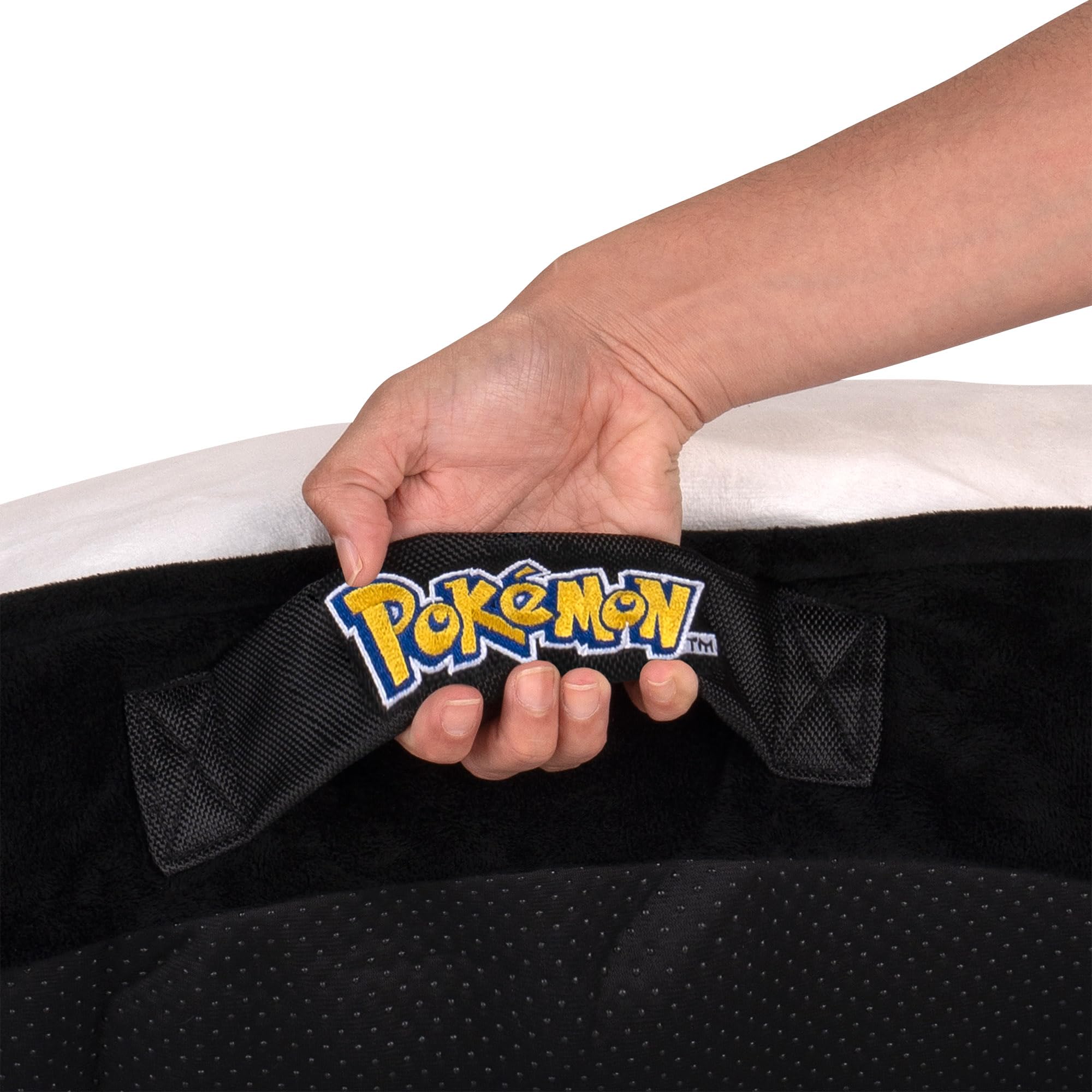 Pokémon Pokéball Tierkissen JPT0750-76 cm großes Tierbett mit abnehmbarem, maschinenwaschbarem Bezug und strukturierter Unterseite (Größe L)